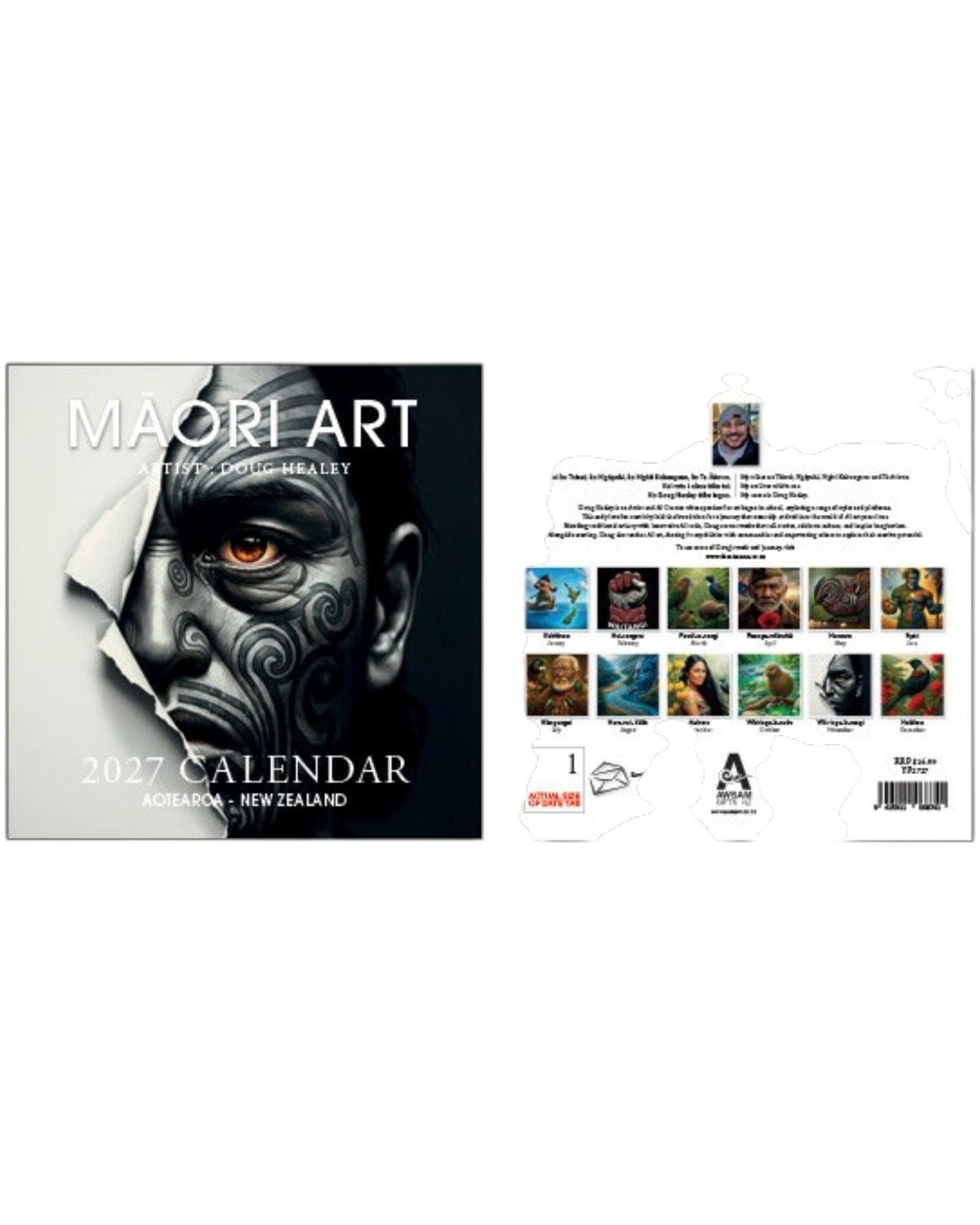 Doug Healey Calendar - New Zealand Maori Artwork 2027