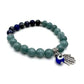 Hamsa Evil Eye Charm Bracelet- Aquamarine