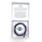 Hamsa Evil Eye Charm Bracelet- Amethyst