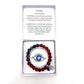 Hamsa Evil Eye Charm Bracelet- Carnelian