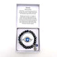 Hamsa Evil Eye Charm Bracelet- Hematite