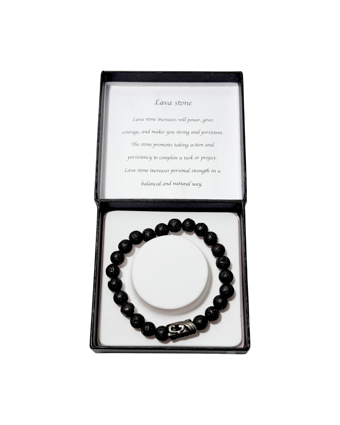 Men’s Bracelet Lava stone & Celtic Sword Bead