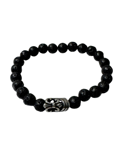 Men’s Bracelet Lava stone & Celtic Sword Bead