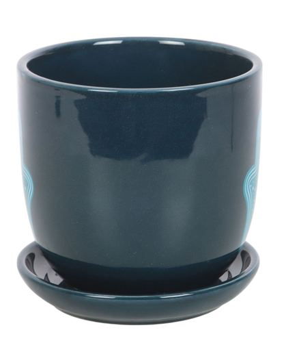 Blue Hand of Hamsa Ceramic Plant Pot NEW!