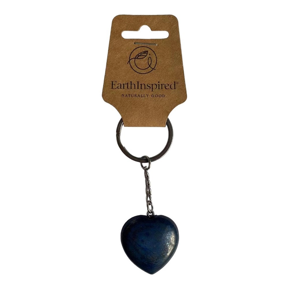 Lapis Lazuli Heart Keyring