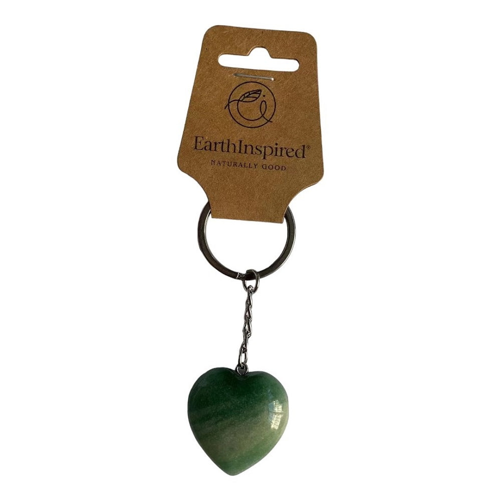 Aventurine Heart Keyring