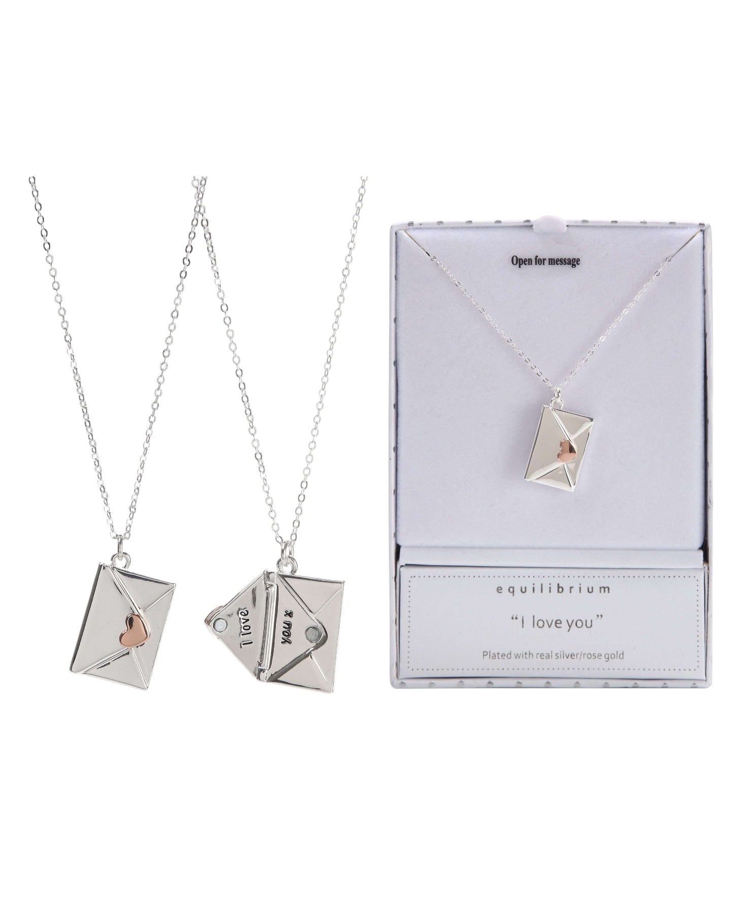 Equilibrium I Love You - Envelope Necklace