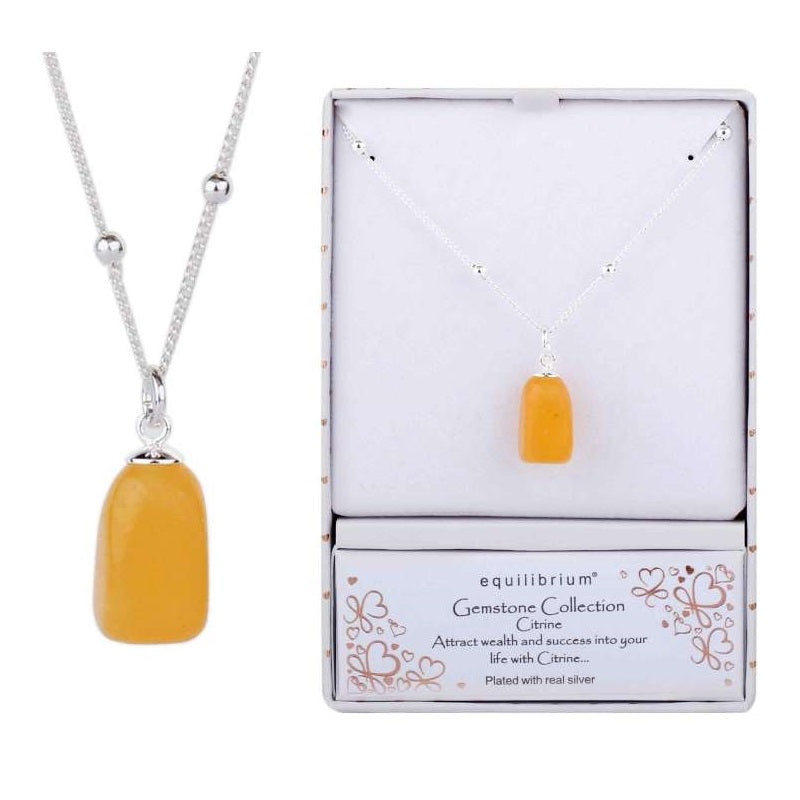 Equilibrium Citrine Gemstone Necklace NEW!