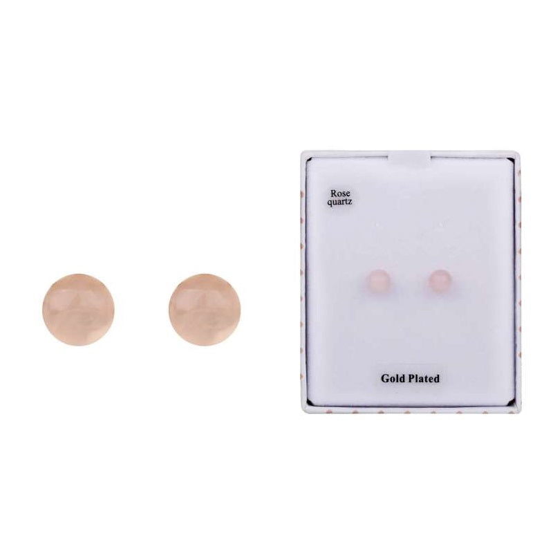 Equilibrium Rose Quartz Gemstone Studs NEW!