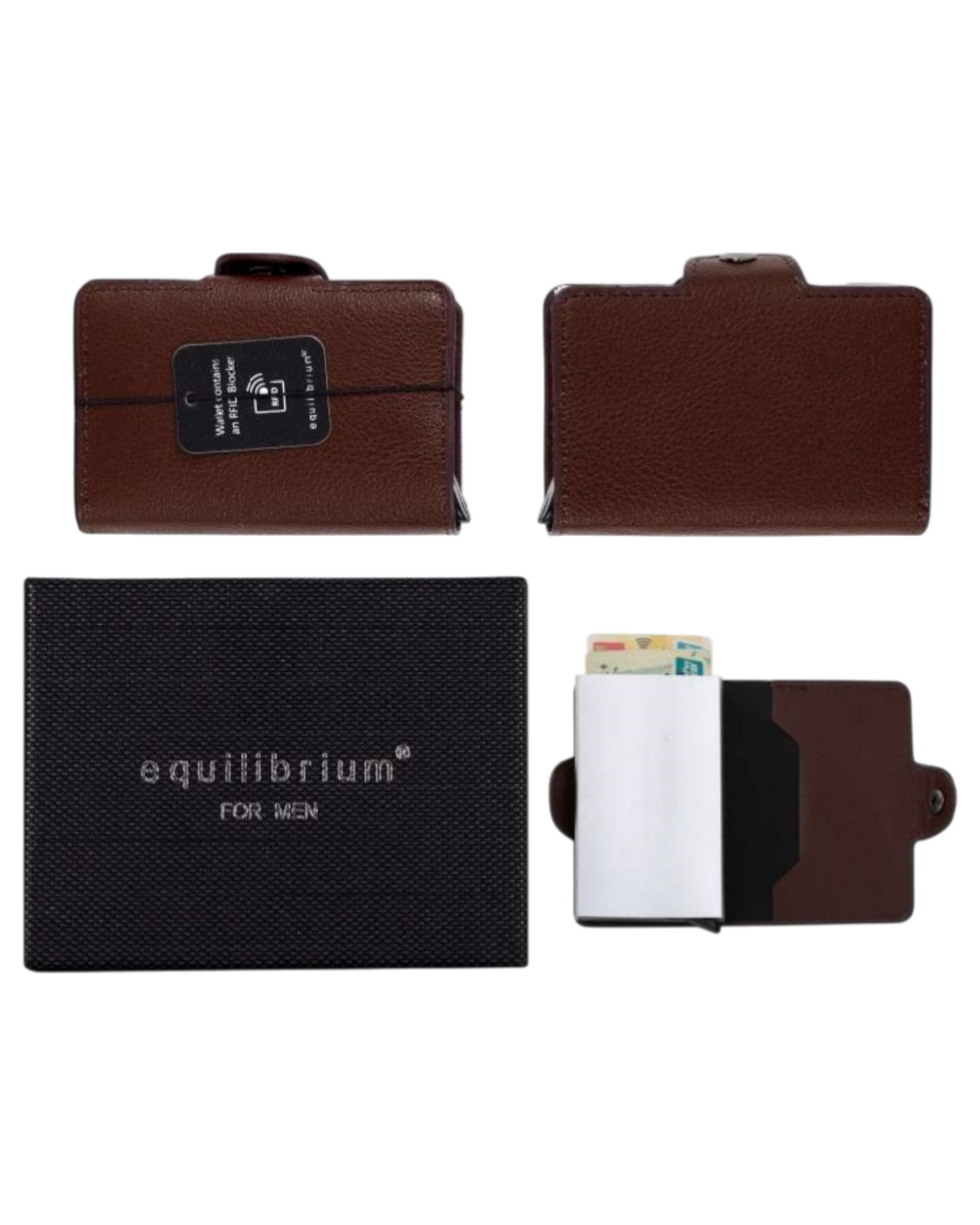 Equilibrium Brown Credit Card Holder