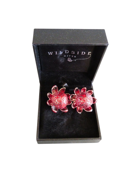 Waratah Flower Drop Earrings