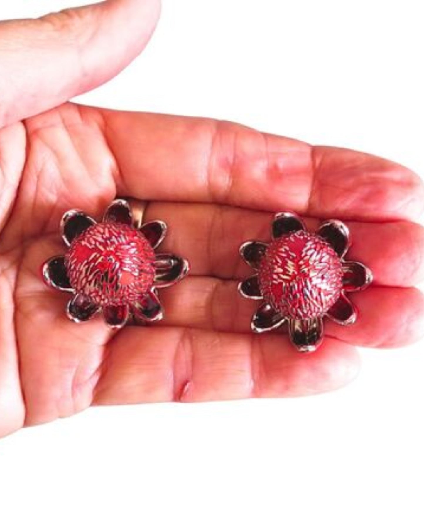 Waratah Flower Drop Earrings