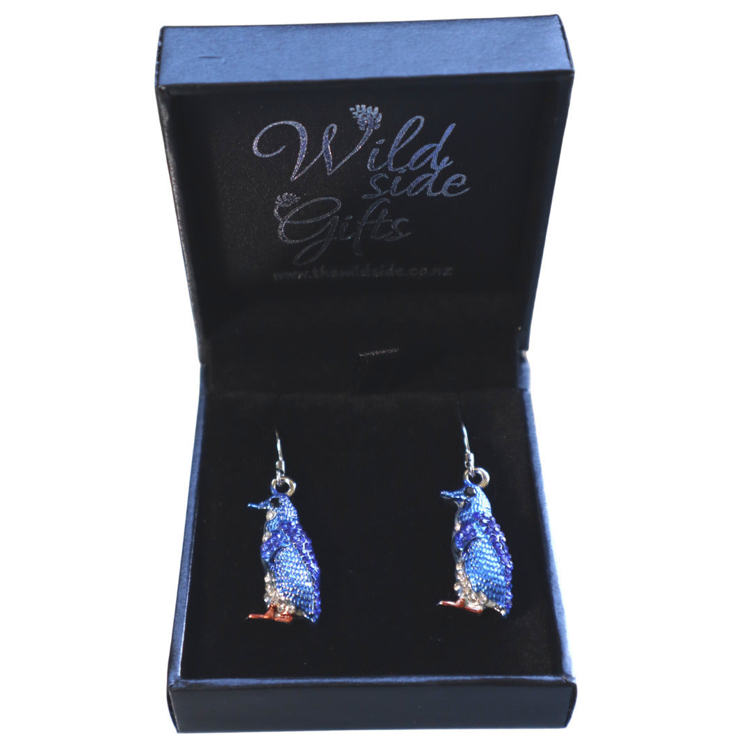 BLUE PENGUIN DROP EARRINGS