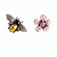 BEE AND MANUKA FLOWER STUD EARRINGS