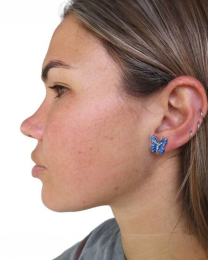 Blue Butterfly Stud earrings