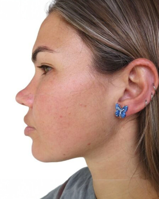 Blue Butterfly Stud earrings