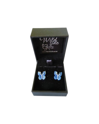 Blue Butterfly Stud earrings