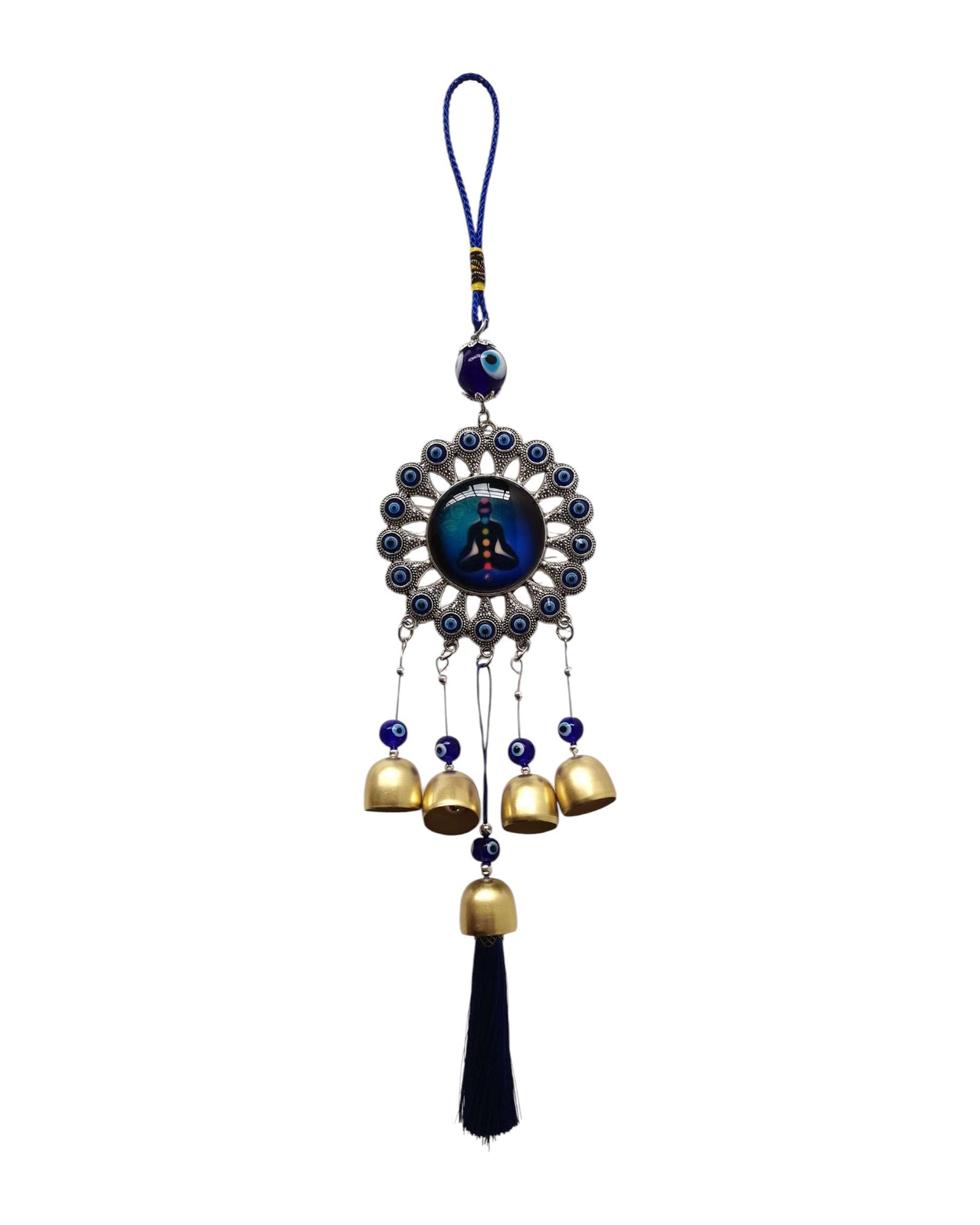 Chkara Hanging Ornament with Bells and Evil Eye