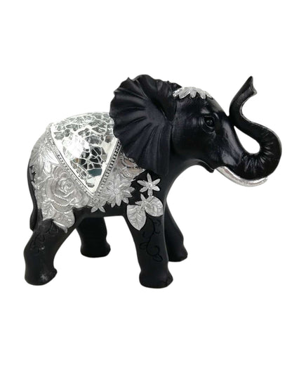 Standing Black & Silver Elephant