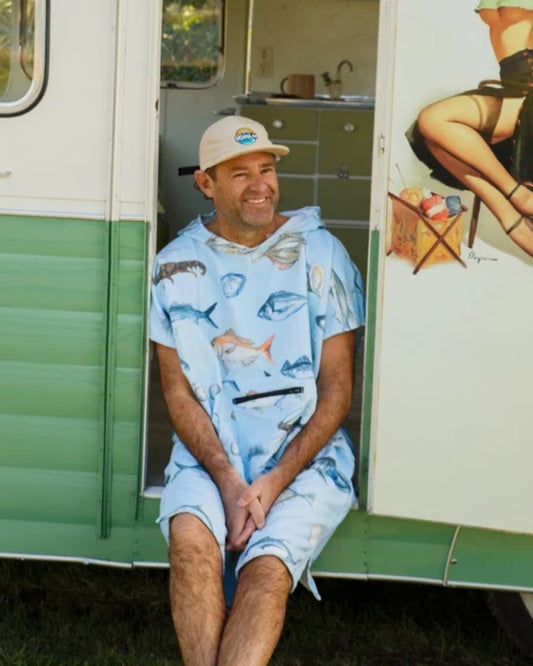 Towel Hoodie - NZ Fishing Club - Adults