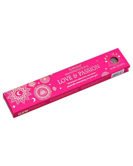 Love & Passion- Rose Incense with Rose Quartz