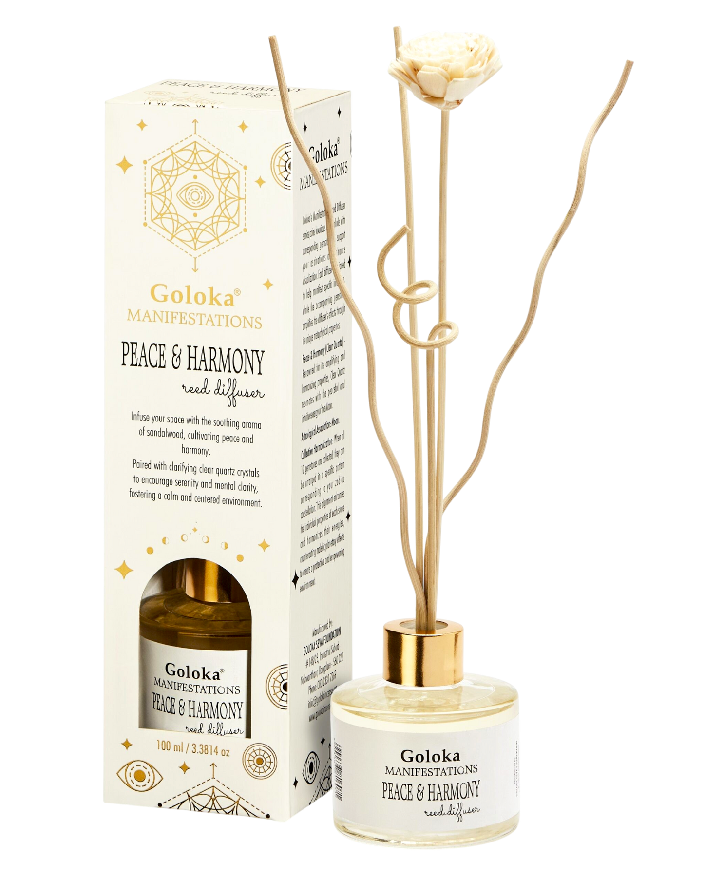 Peace & Harmony Sandalwood & Clear Quartz Reed Diffuser