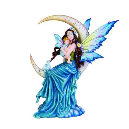 Moon Fairy with Child Figurine