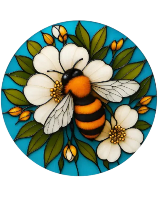 Bee Stained Glass Hanger