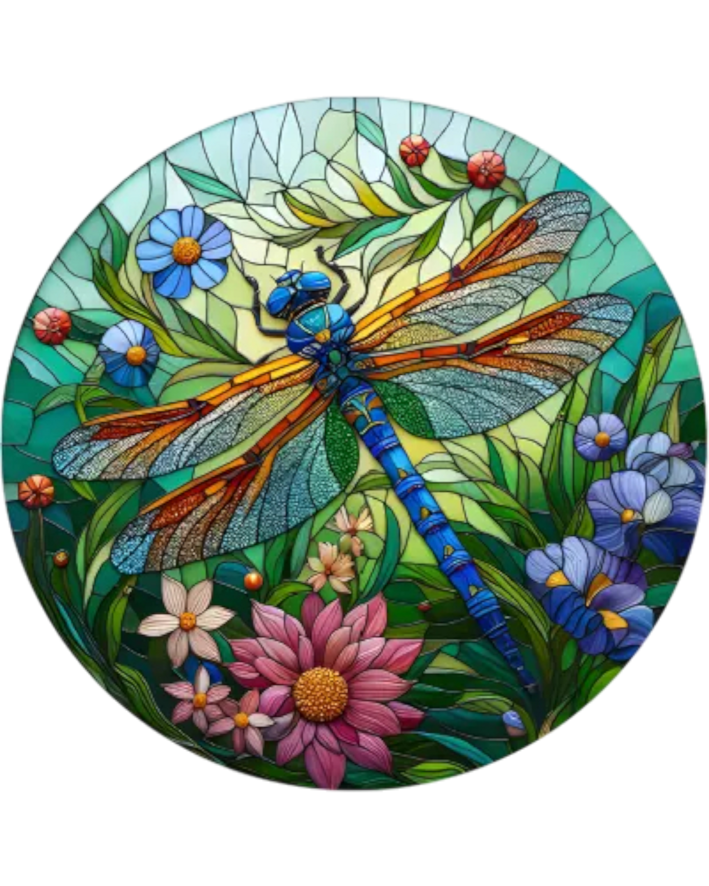 Dragonfly Stained Glass Hanger