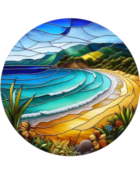 Beach Stained Glass Hanger