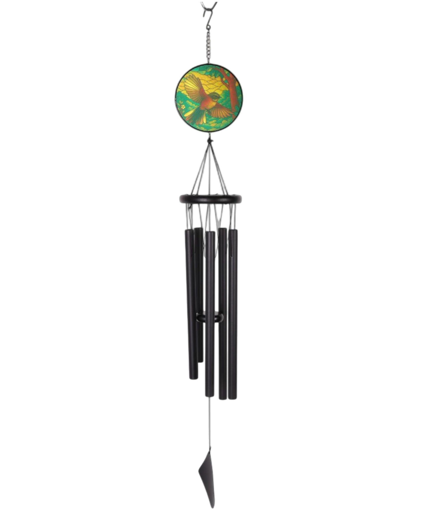 Fantail Suncatcher Wind Chime 40" Black NEW!