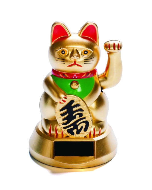 Golden Lucky Cat Solar Dancer