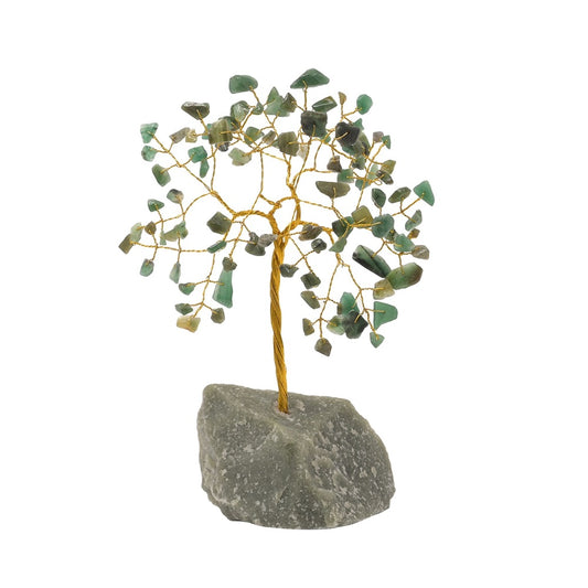 Green Aventurine Crystal Tree Luck NEW!