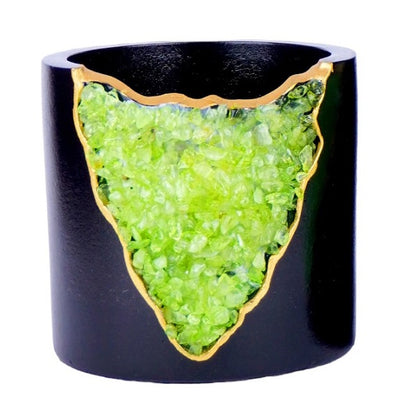 Peridot Crystal Planter 4"