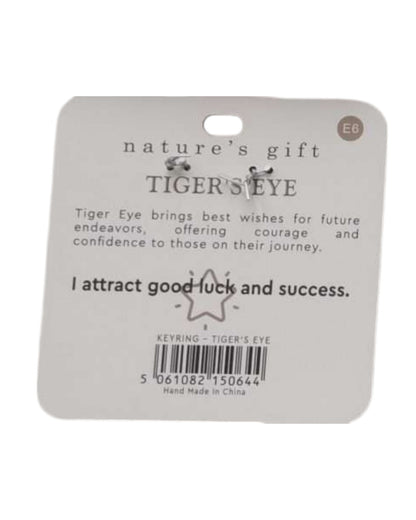 Tigers Eye - Best of Luck Keyring