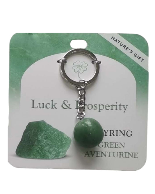 Green Aventurine- Luck & Prosperity Keyring