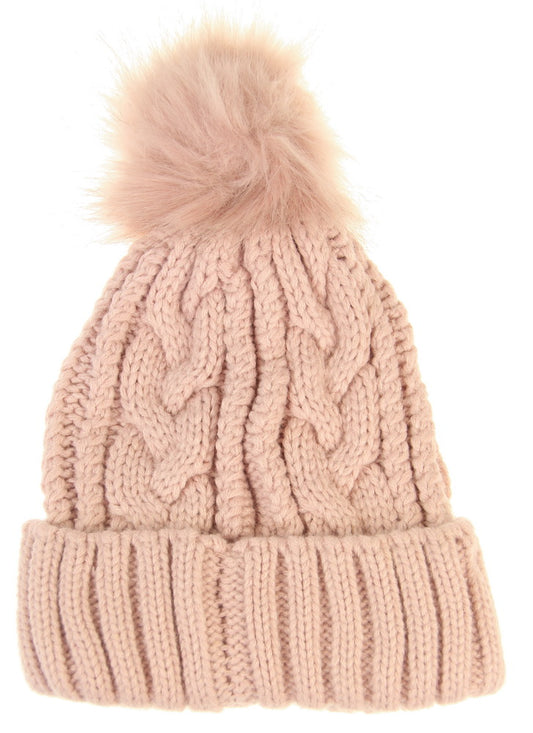 Adult cable knit beanies