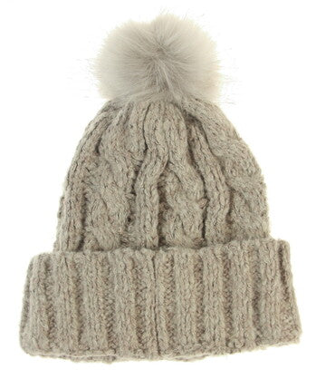 Adult cable knit beanie