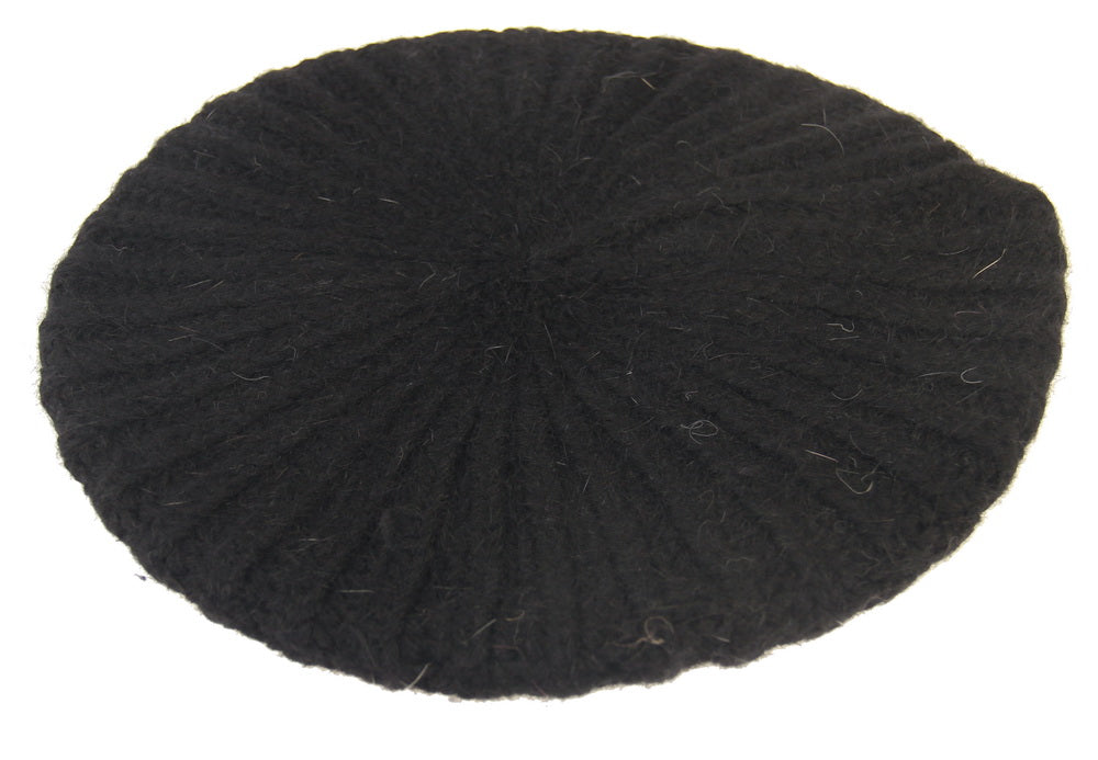 Angora mix ribbed beret