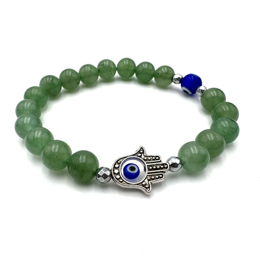 Hamsa Evil Eye Bracelet- Aventurine