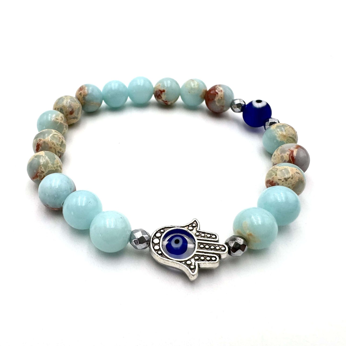 Hamsa Evil Eye Bracelet- Larderite