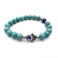 Hamsa Evil Eye Bracelet- Turquoise - Howlite