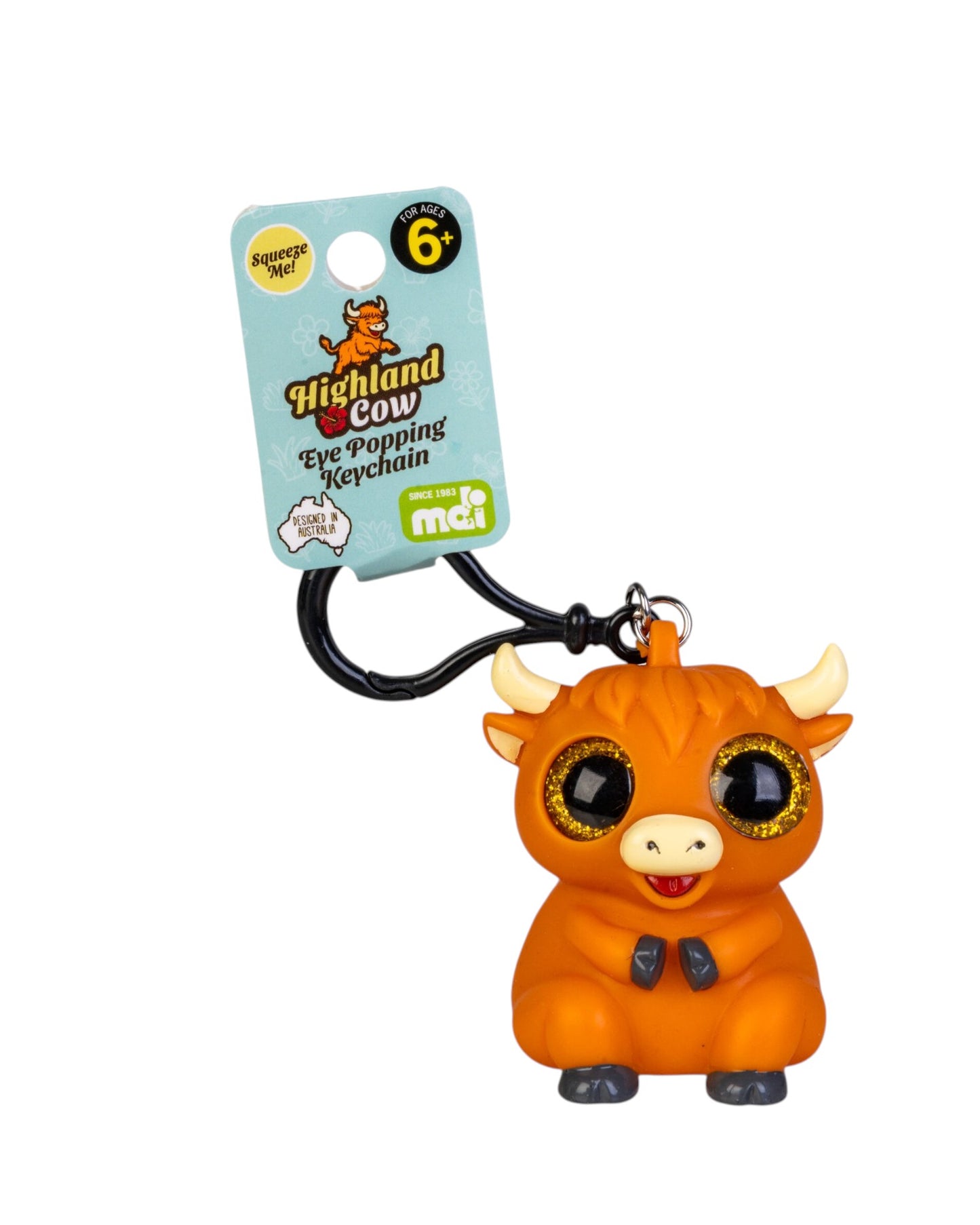 Highland Cow Eye Popping Keychain