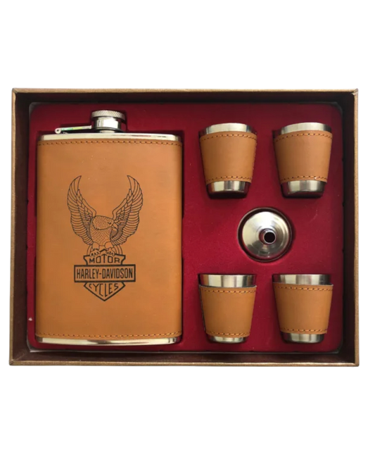Hip Flask Set Harley Davidson