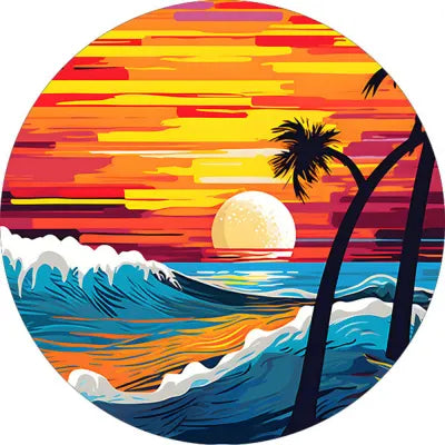 Sunset Waves Coaster Set