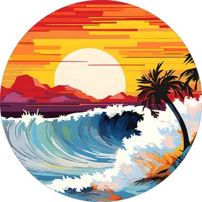 Sunset Waves Coaster Set