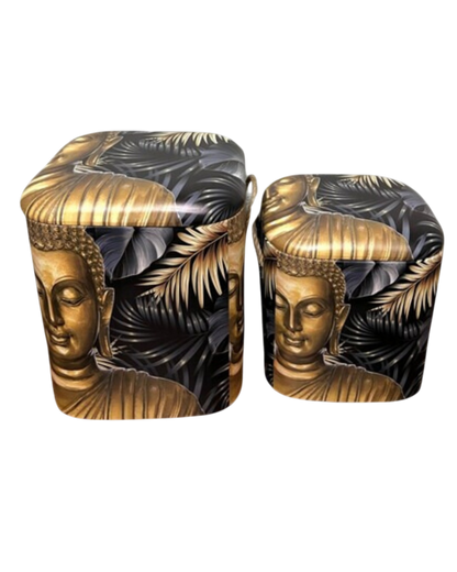 Storage Stools - Buddha, Set of 2