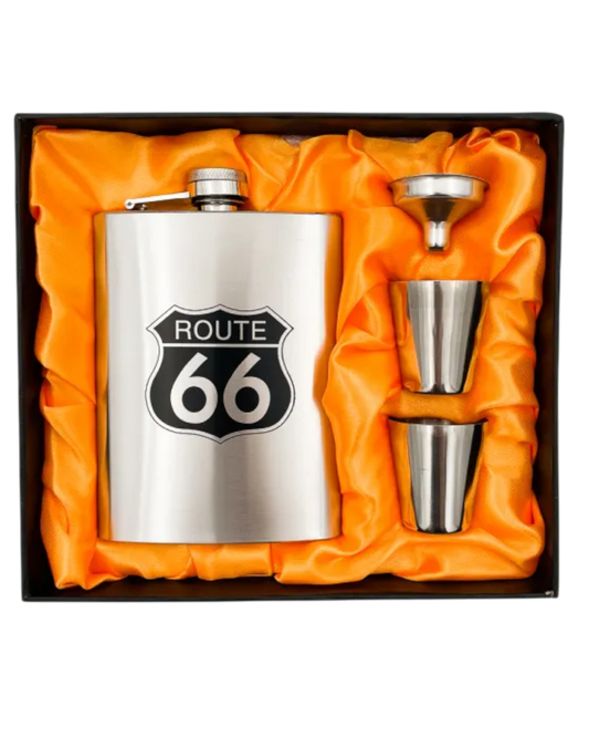 Hip Flask Set Route 66