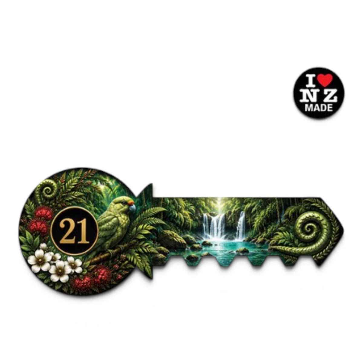 21st Key with Kaka with Waterfall