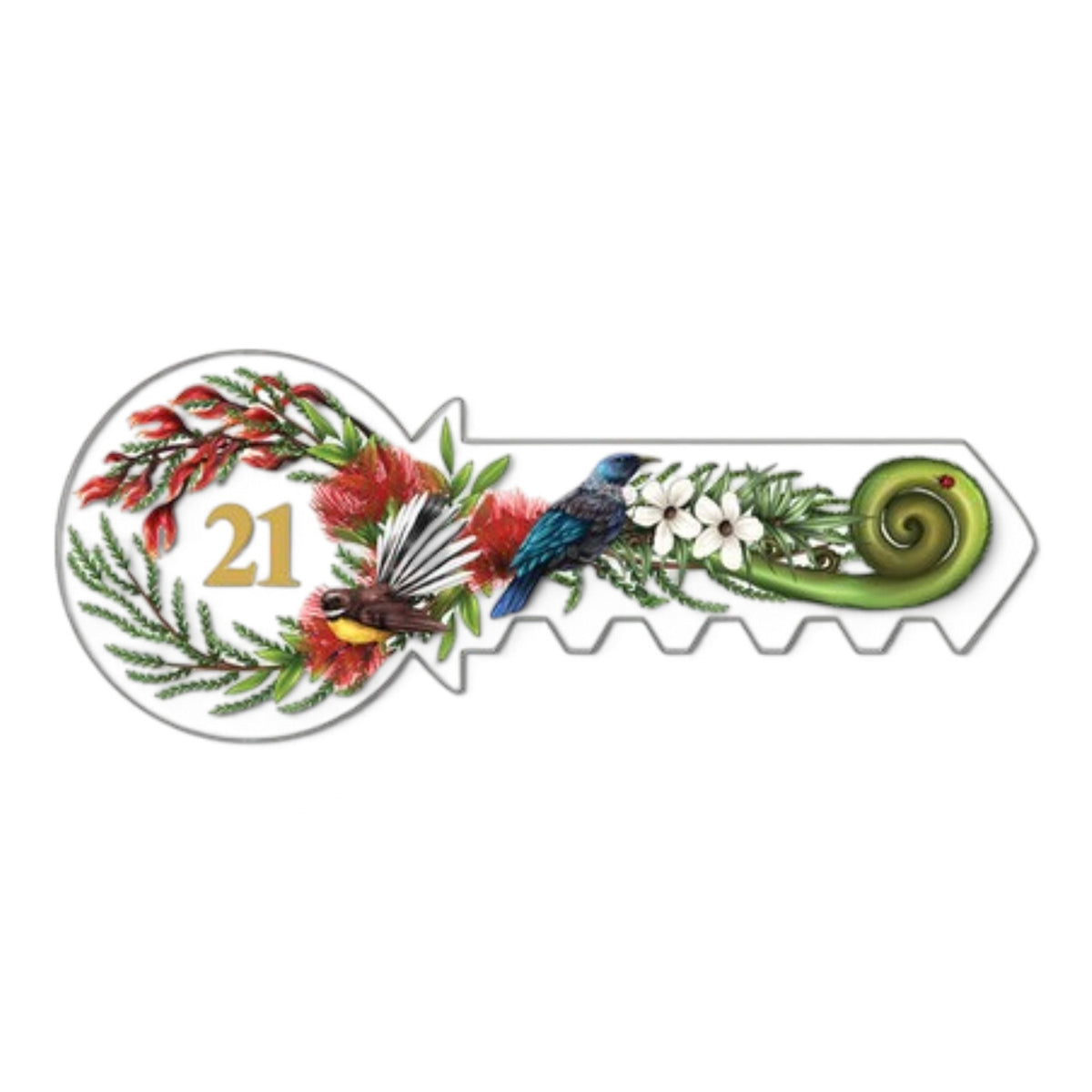 21st Key with Flora Birds